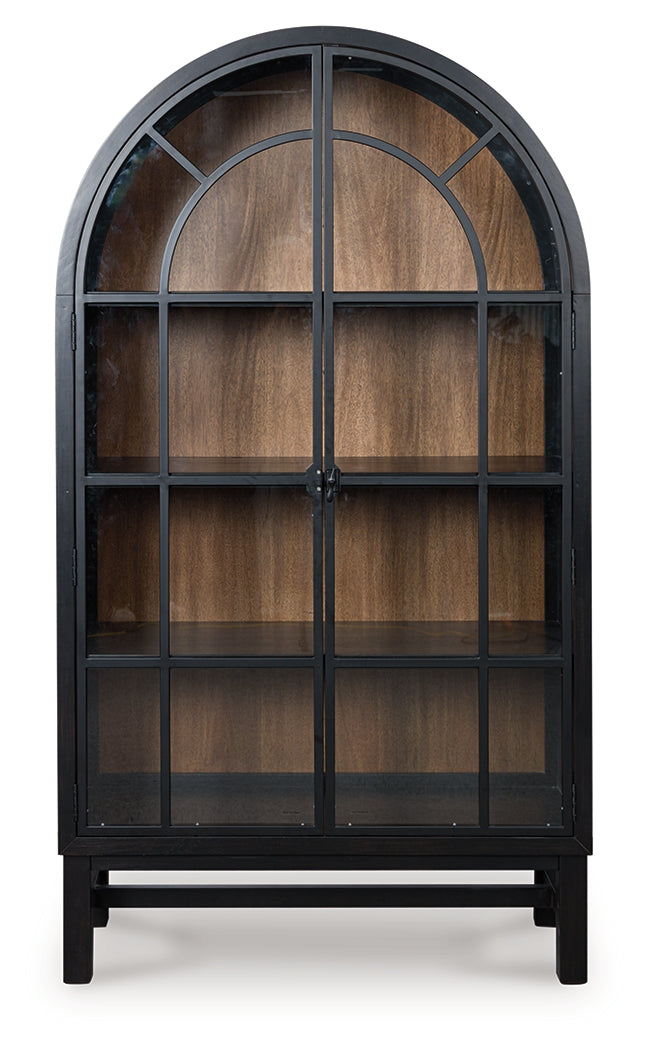 Greddinton Black/Brown Display Cabinet from Ashley - Luna Furniture
