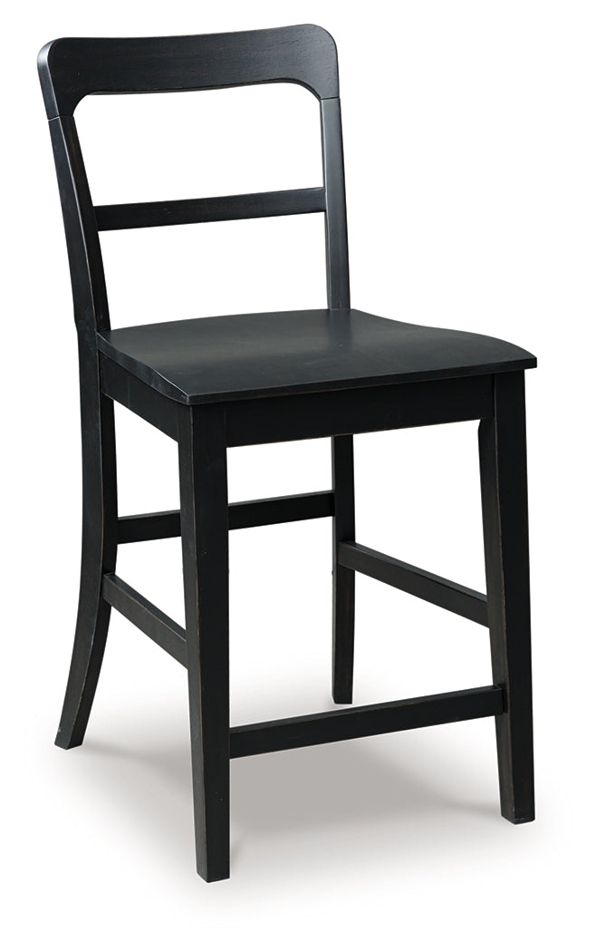Greddinton Black Counter Height Barstool, Set of 2 from Ashley - Luna Furniture