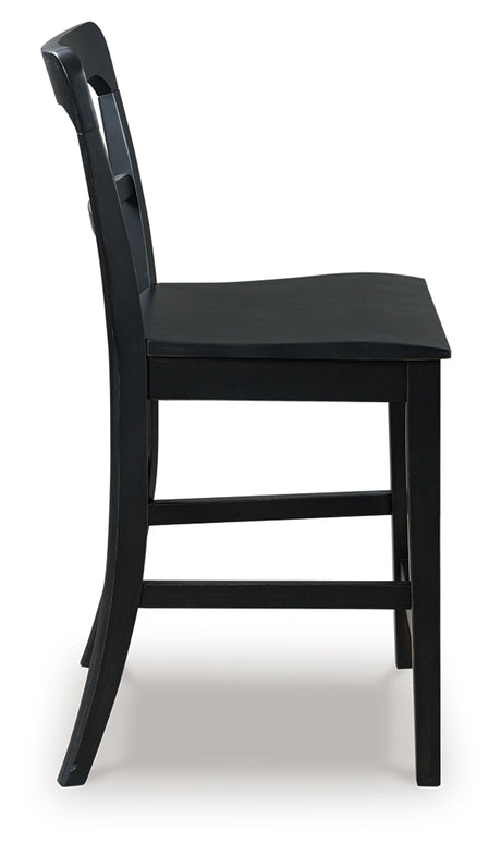 Greddinton Black Counter Height Barstool, Set of 2 from Ashley - Luna Furniture