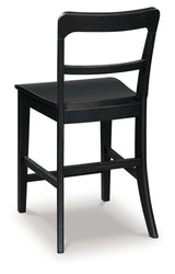 Greddinton Black Counter Height Barstool, Set of 2 from Ashley - Luna Furniture