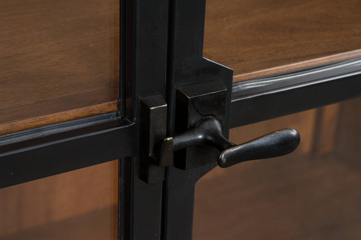 Greddinton Brown/Black Display Cabinet from Ashley - Luna Furniture