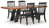 Greddinton Dining Table and 4 Chairs in Brown from Ashley - Luna Furniture