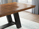 Greddinton Dining Table and 6 Chairs in Brown/Black from Ashley - Luna Furniture