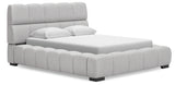 Grendusk Light Gray Queen Upholstered Bed from Ashley - Luna Furniture