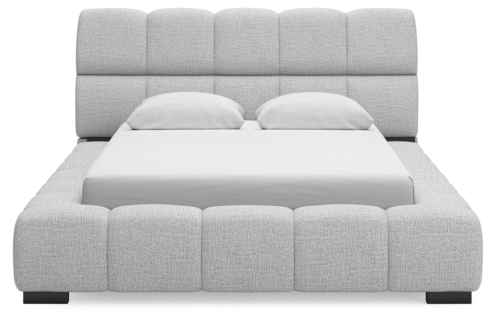 Grendusk Light Gray Queen Upholstered Bed – Luna Furniture