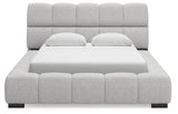 Grendusk Light Gray Queen Upholstered Bed from Ashley - Luna Furniture