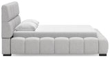Grendusk Light Gray Queen Upholstered Bed from Ashley - Luna Furniture