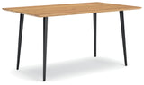 Gretlynn Black/Natural Dining Table from Ashley - Luna Furniture