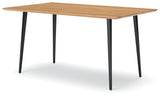 Gretlynn Black/Natural Dining Table from Ashley - Luna Furniture