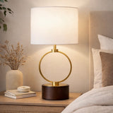 Grid Metal Circular Table Lamp from Ashcroft Furniture - Luna Furniture