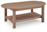 Grover Beach Driftwood Outdoor Coffee Table from Ashley - Luna Furniture