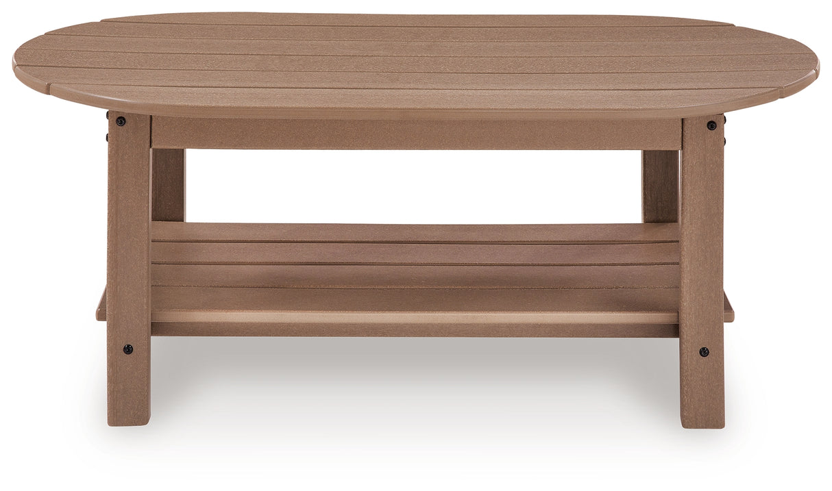 Grover Beach Driftwood Outdoor Coffee Table from Ashley - Luna Furniture