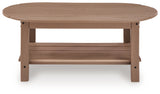 Grover Beach Driftwood Outdoor Coffee Table from Ashley - Luna Furniture
