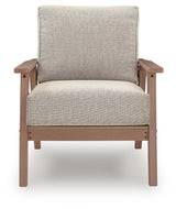 Grover Beach Driftwood Outdoor Lounge Chair with Cushion (Set of 2) from Ashley Furniture - Luna Furniture