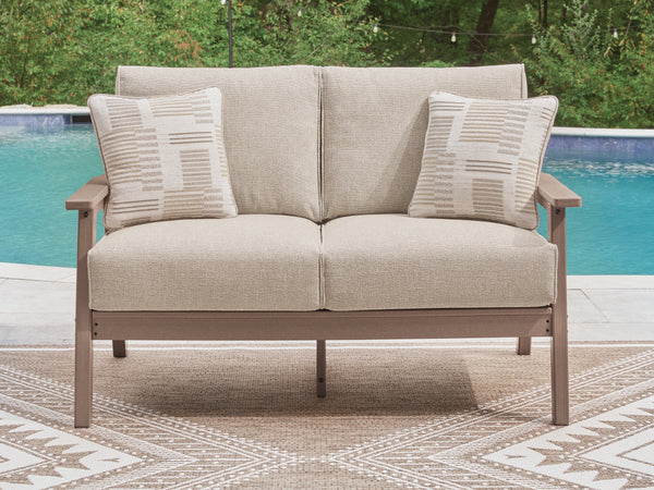 Grover Beach Driftwood Outdoor Loveseat with Cushion