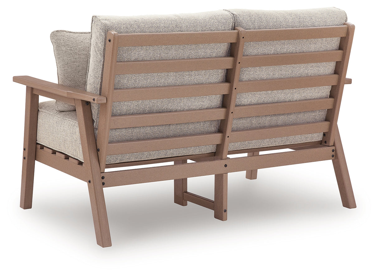 Grover Beach Outdoor Sofa and Loveseat in Driftwood from Ashley Furniture - Luna Furniture