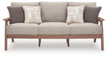 Grover Beach Outdoor Sofa and Loveseat in Driftwood from Ashley Furniture - Luna Furniture