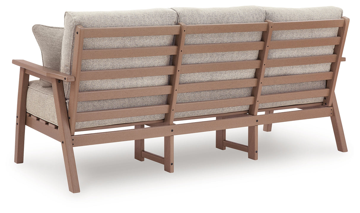 Grover Beach Outdoor Sofa and Loveseat in Driftwood from Ashley Furniture - Luna Furniture
