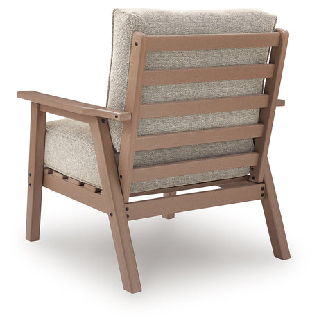 Grover Beach 2 Outdoor Chairs and End Table in Driftwood from Ashley Furniture - Luna Furniture