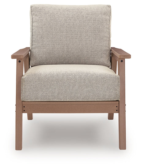 Grover Beach Outdoor Sofa, 2 Chairs, and Coffee Table in Driftwood from Ashley Furniture - Luna Furniture