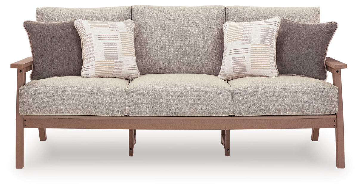Grover Beach Outdoor Sofa and 2 Chairs in Driftwood from Ashley Furniture - Luna Furniture