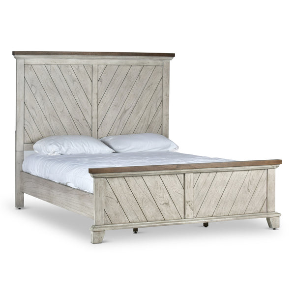 Bear Creek White/Smoke Queen Bed