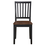 Joplin Walnut/Ebony Solid Wood Dining Chair, Set of 2 from Steve Silver - Luna Furniture