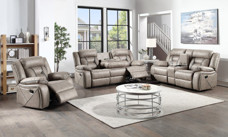 Tyson Gray 3-Piece Reclining Living Room Set from Steve Silver - Luna Furniture