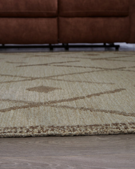 Guyford Beige/Brown Large Rug from Ashley - Luna Furniture