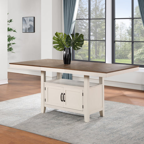 Hyland 80-inch Counter Table w/20-inch Leaf, Brown from Steve Silver - Luna Furniture