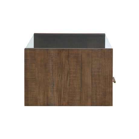 Garland Castered Glass Top Coffee Table, Toffee Finish from Steve Silver - Luna Furniture