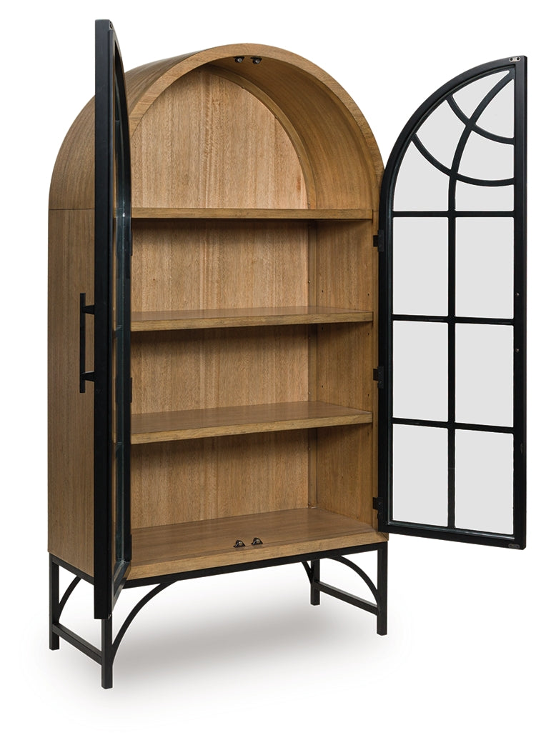 Gwenwich Natural/Black Accent Cabinet from Ashley - Luna Furniture