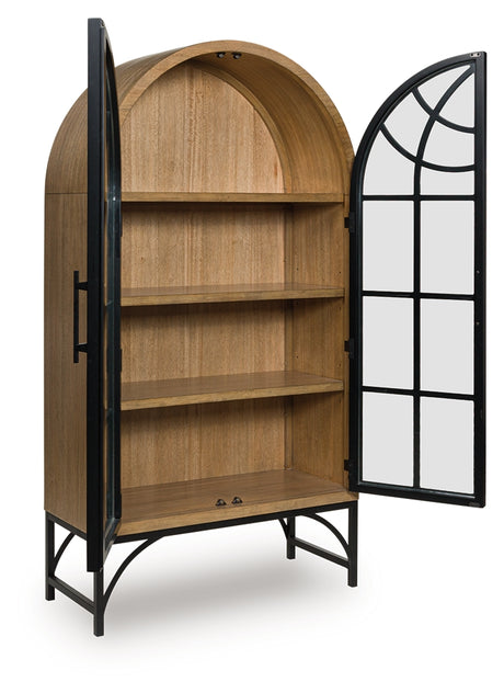 Gwenwich Natural/Black Accent Cabinet from Ashley - Luna Furniture