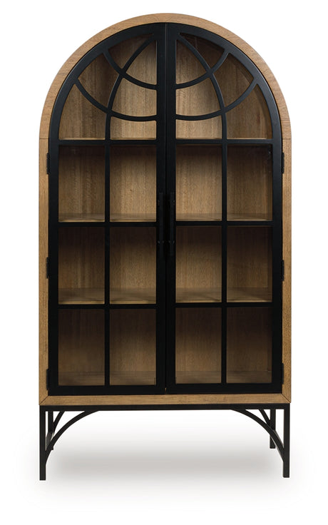 Gwenwich Natural/Black Accent Cabinet from Ashley - Luna Furniture