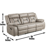 Tyson Gray 3-Piece Reclining Living Room Set from Steve Silver - Luna Furniture