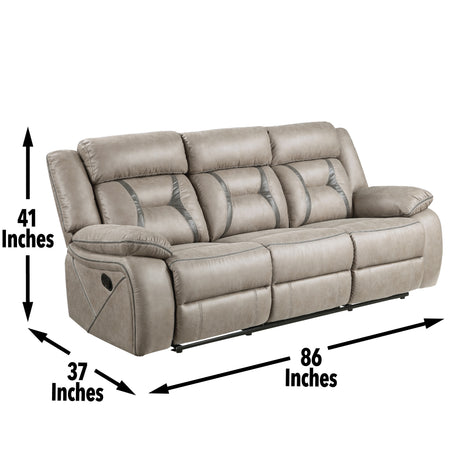 Tyson Gray 3-Piece Reclining Living Room Set from Steve Silver - Luna Furniture
