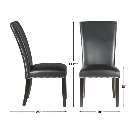 Finley Black PU Side Chair, Set of 2 from Steve Silver - Luna Furniture