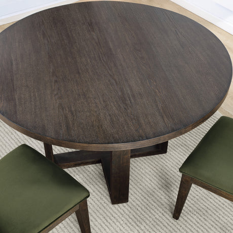 Evan Walnut 52-inch Round Dining Table from Steve Silver - Luna Furniture