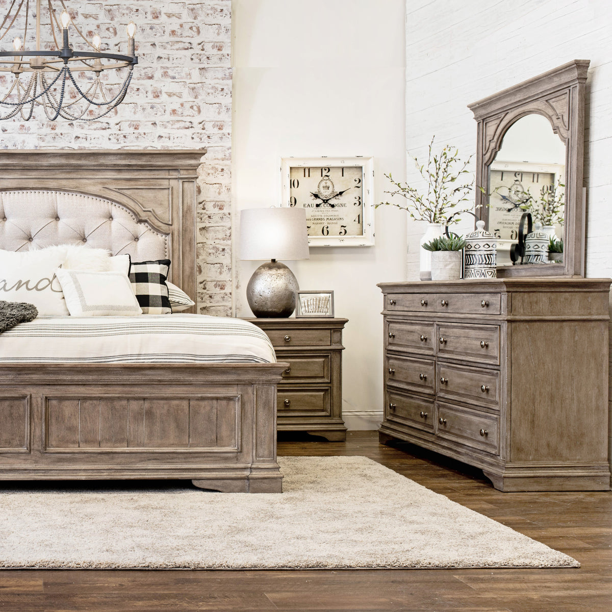 Highland Park Waxed Driftwood Nightstand from Steve Silver - Luna Furniture