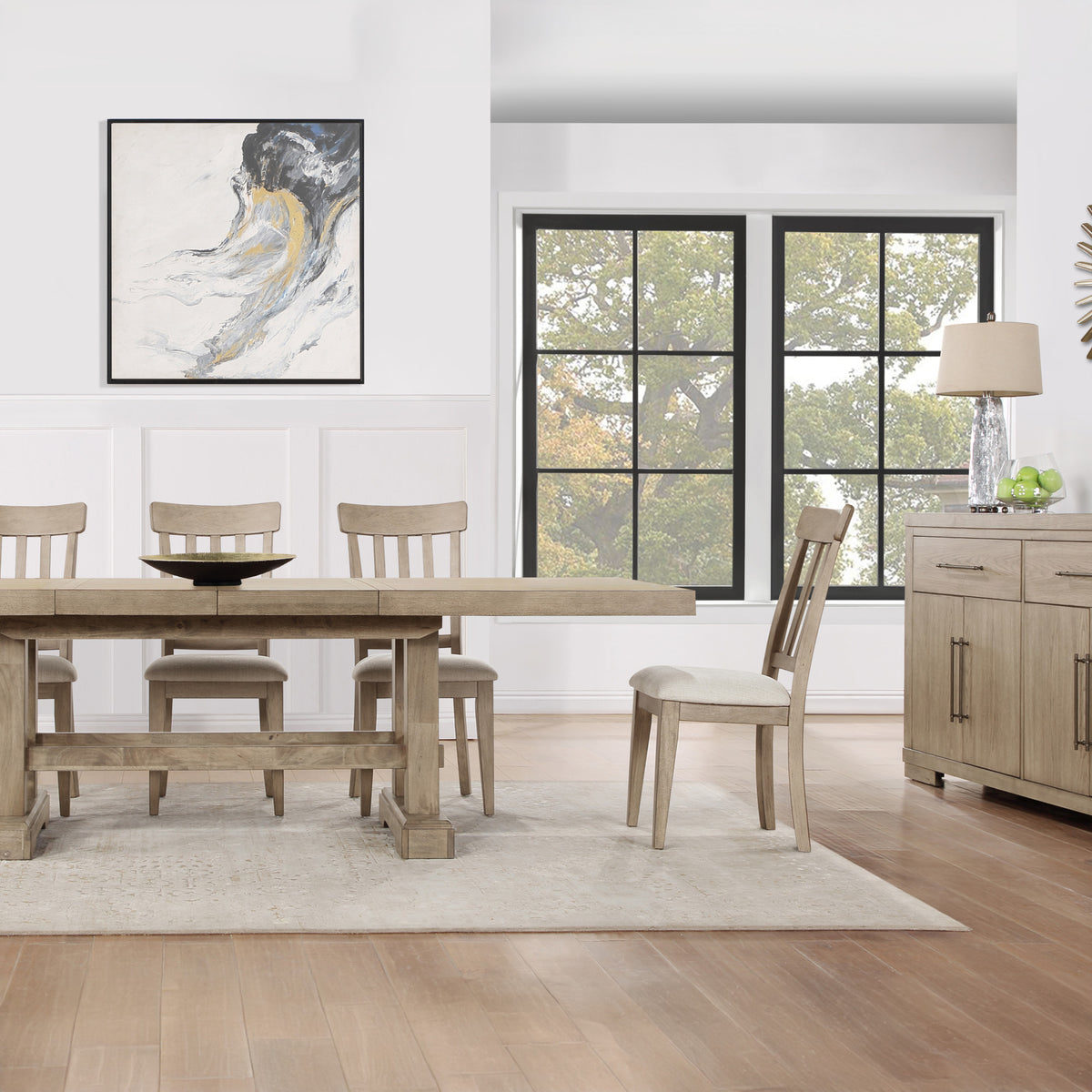 Napa Weathered Sand/Cream Side Chair, Set of 2 from Steve Silver - Luna Furniture