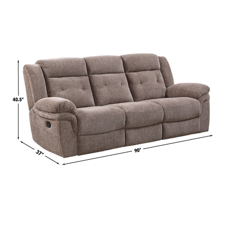 Sydney Brown Manual Recliner Sofa from Steve Silver - Luna Furniture