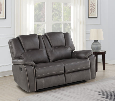Katrine Charcoal Manual Reclining Loveseat from Steve Silver - Luna Furniture