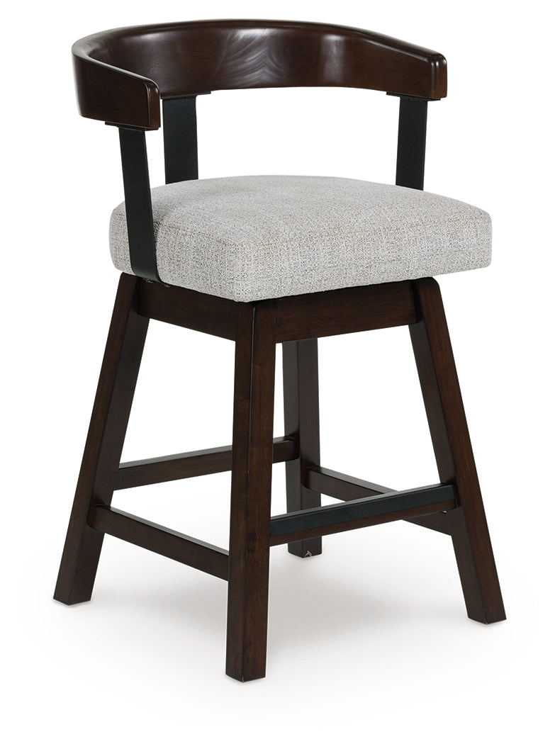 Haddigan Dark Brown Counter Height Barstool (Set of 2), Set of 2 from Ashley - Luna Furniture