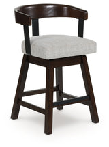 Haddigan Dark Brown Counter Height Barstool (Set of 2), Set of 2 from Ashley - Luna Furniture
