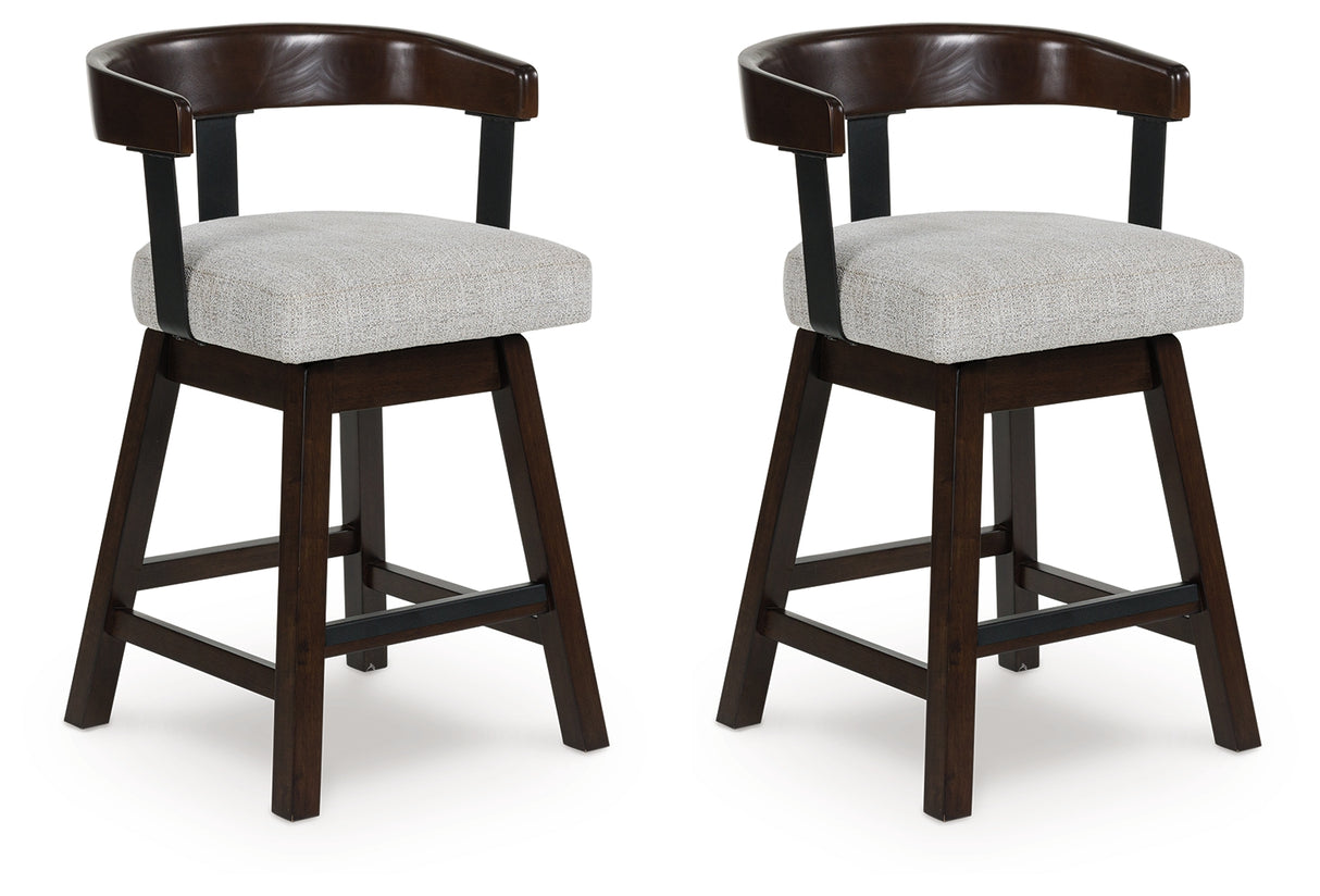 Haddigan Dark Brown Counter Height Barstool (Set of 2), Set of 2 from Ashley - Luna Furniture