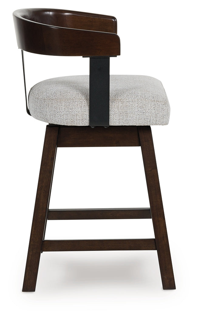 Haddigan Dark Brown Counter Height Barstool (Set of 2), Set of 2 from Ashley - Luna Furniture