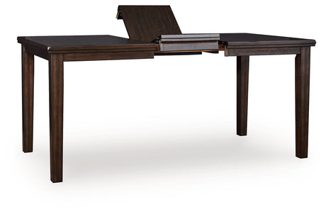 Haddigan Dark Brown Counter Height Dining Extension Table from Ashley - Luna Furniture