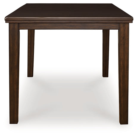 Haddigan Dark Brown Counter Height Dining Extension Table from Ashley - Luna Furniture