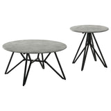 Hadi Cement 2-Piece Round Coffee and End Table Set from Coaster - Luna Furniture