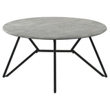 Hadi Cement 2-Piece Round Coffee and End Table Set from Coaster - Luna Furniture